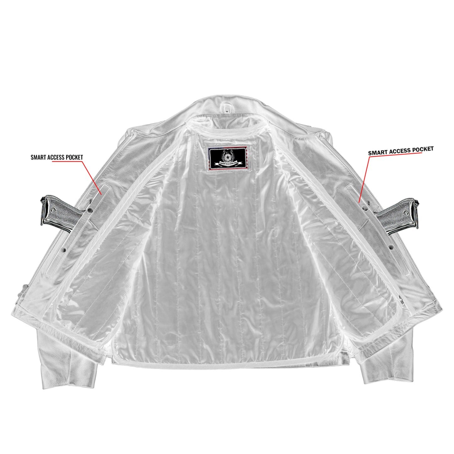 Line Hard – Men’s Leather Motorcycle Jacket