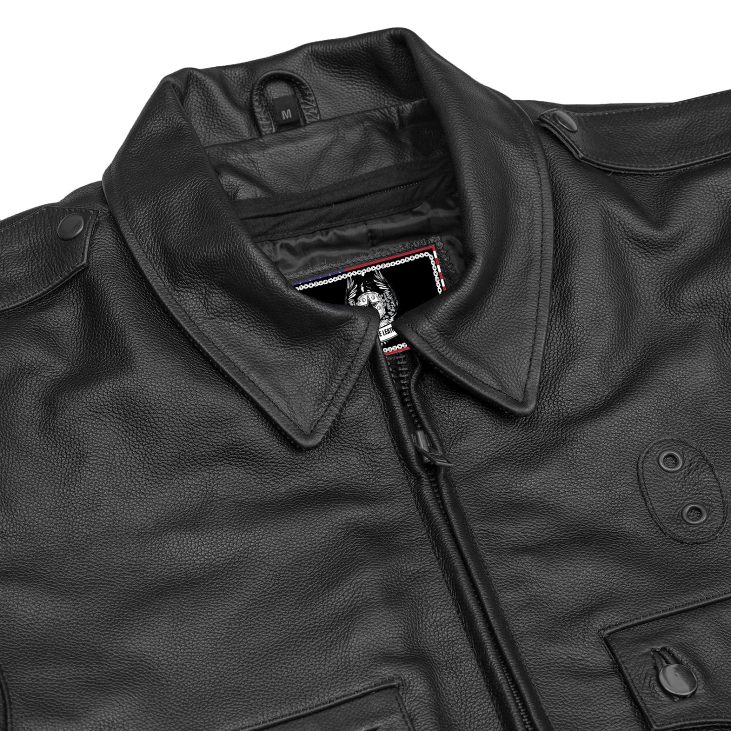 Line Hard – Men’s Leather Motorcycle Jacket
