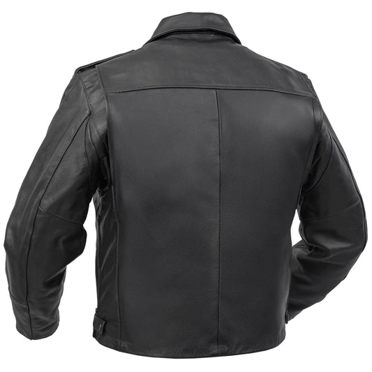 Line Hard – Men’s Leather Motorcycle Jacket