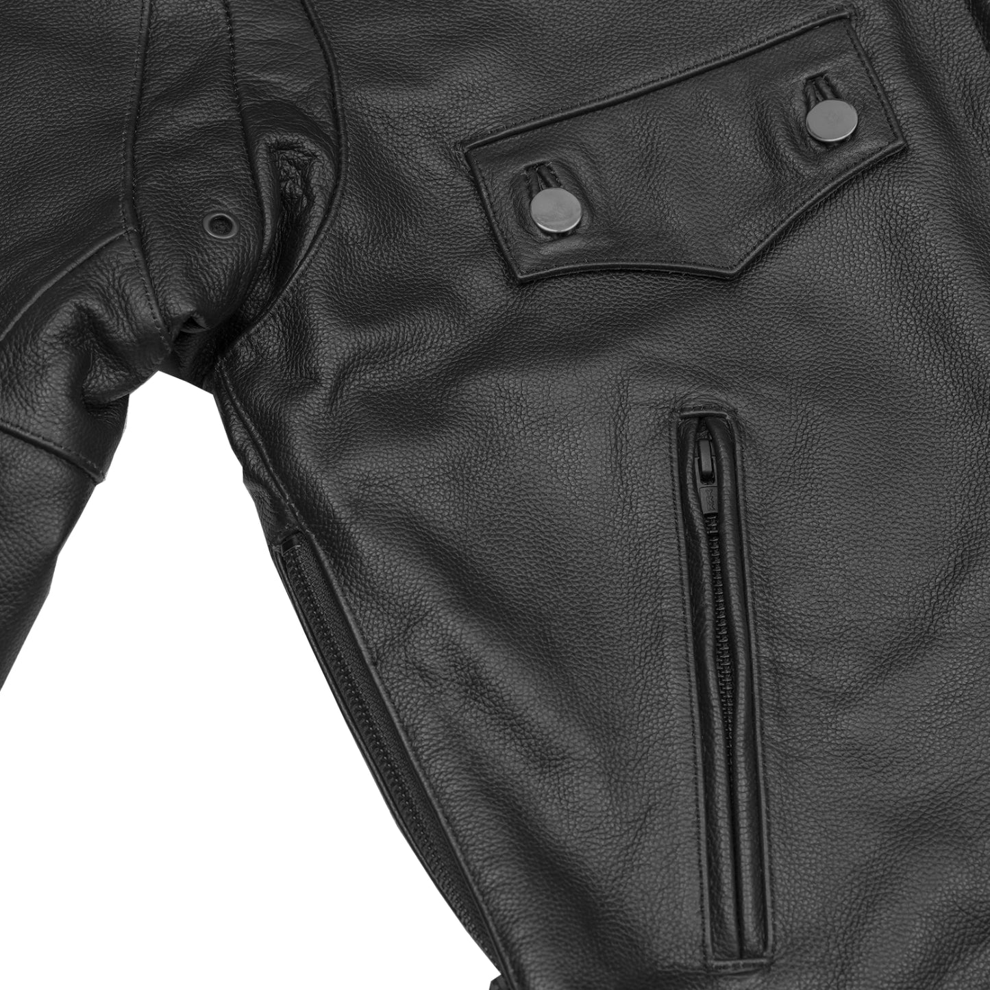 Line Hard – Men’s Leather Motorcycle Jacket