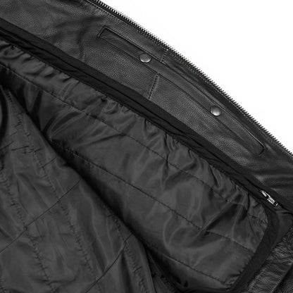 Line Hard – Men’s Leather Motorcycle Jacket