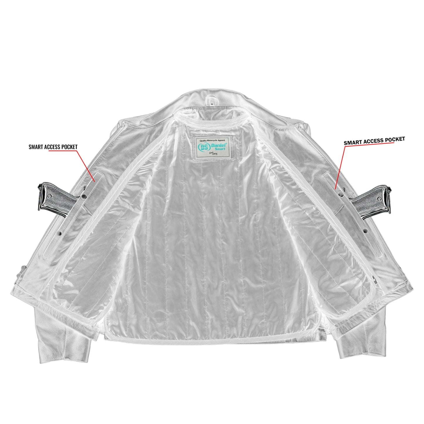 Line Hard – Men’s Leather Motorcycle Jacket