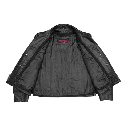 Line Hard – Men’s Leather Motorcycle Jacket