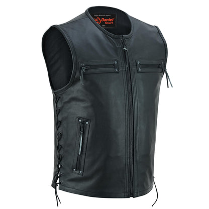 DS146 Men's Zipper Front Single Back Panel Concealed Carry Vest