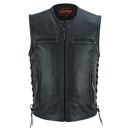 DS146 Men's Zipper Front Single Back Panel Concealed Carry Vest