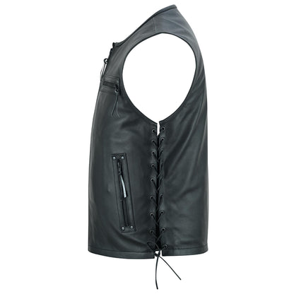 DS146 Men's Zipper Front Single Back Panel Concealed Carry Vest