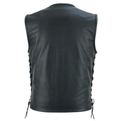 DS146 Men's Zipper Front Single Back Panel Concealed Carry Vest