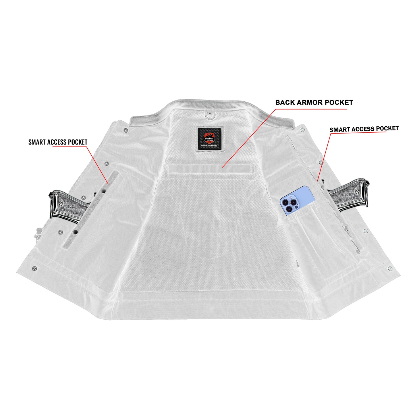 Mile Maker – Lowcut Men’s Leather Motorcycle Vest