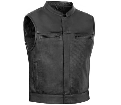 Mile Maker – Lowcut Men’s Leather Motorcycle Vest