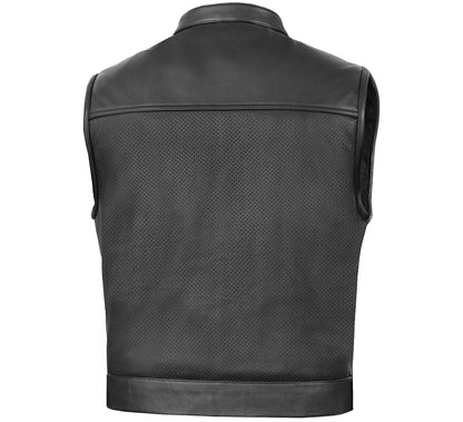 Mile Maker – Lowcut Men’s Leather Motorcycle Vest
