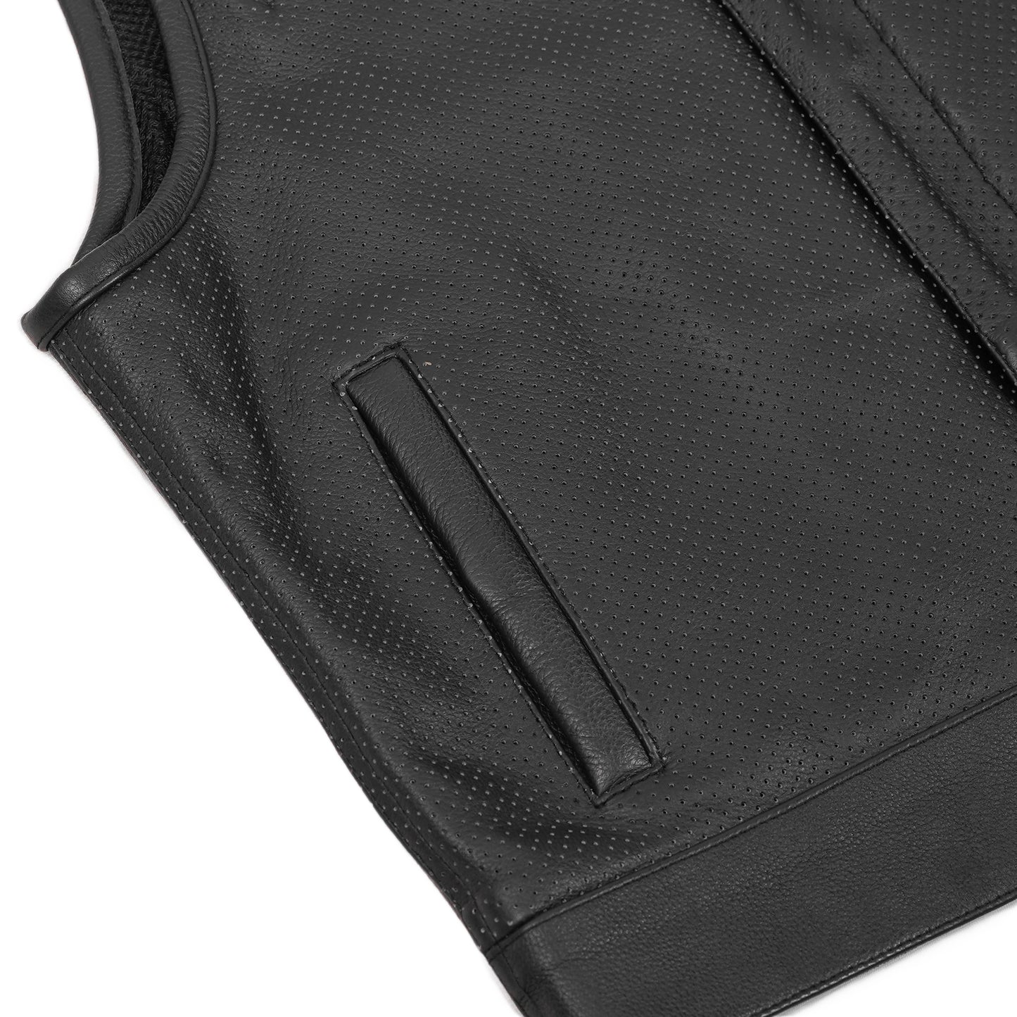 Mile Maker – Lowcut Men’s Leather Motorcycle Vest