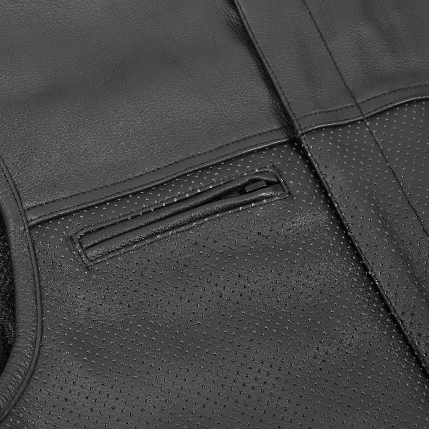 Mile Maker – Lowcut Men’s Leather Motorcycle Vest
