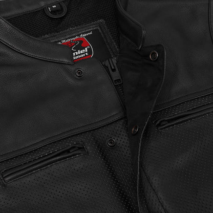 Mile Maker – Men’s Leather Motorcycle Vest