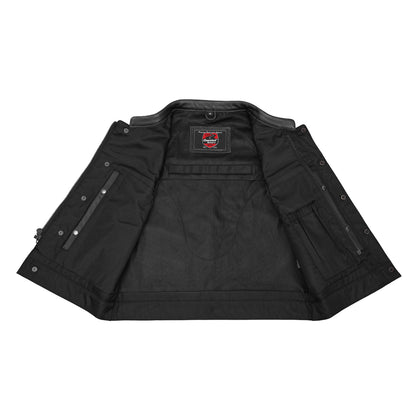 Mile Maker – Men’s Leather Motorcycle Vest