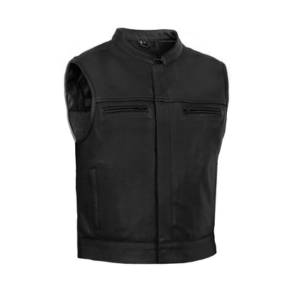 Mile Maker – Men’s Leather Motorcycle Vest
