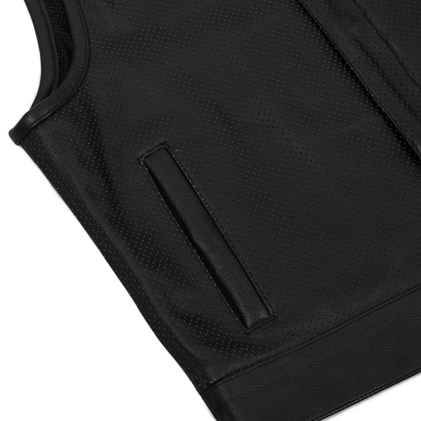 Mile Maker – Men’s Leather Motorcycle Vest
