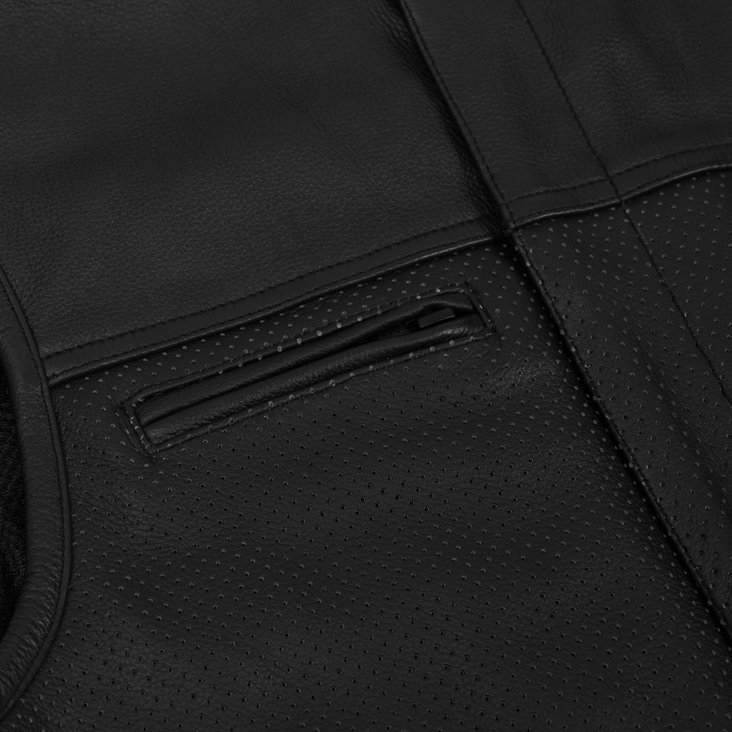 Mile Maker – Men’s Leather Motorcycle Vest