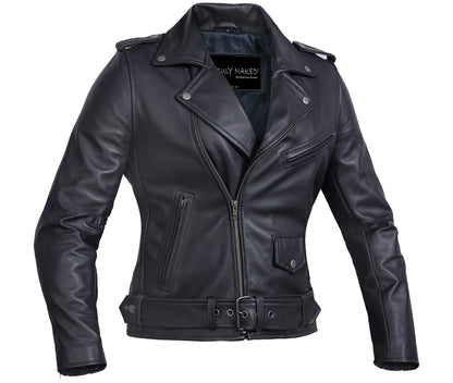 Moonlight Women's Navy Blue Fashion Leather Jacket