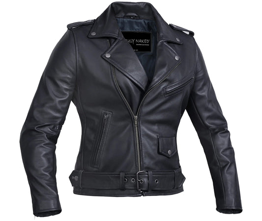 Moonlight Women's Navy Blue Fashion Leather Jacket