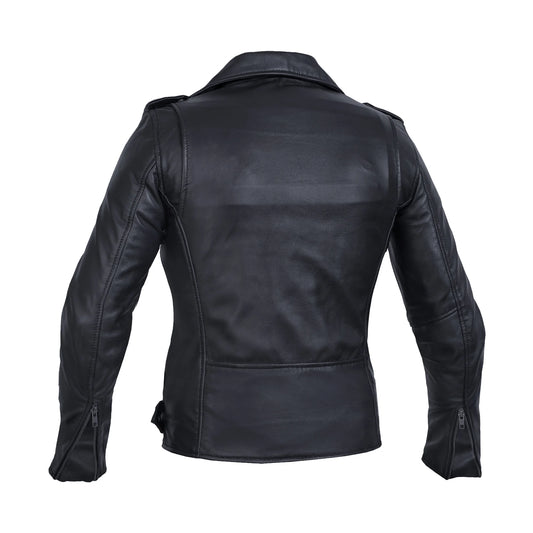 Moonlight Women's Navy Blue Fashion Leather Jacket