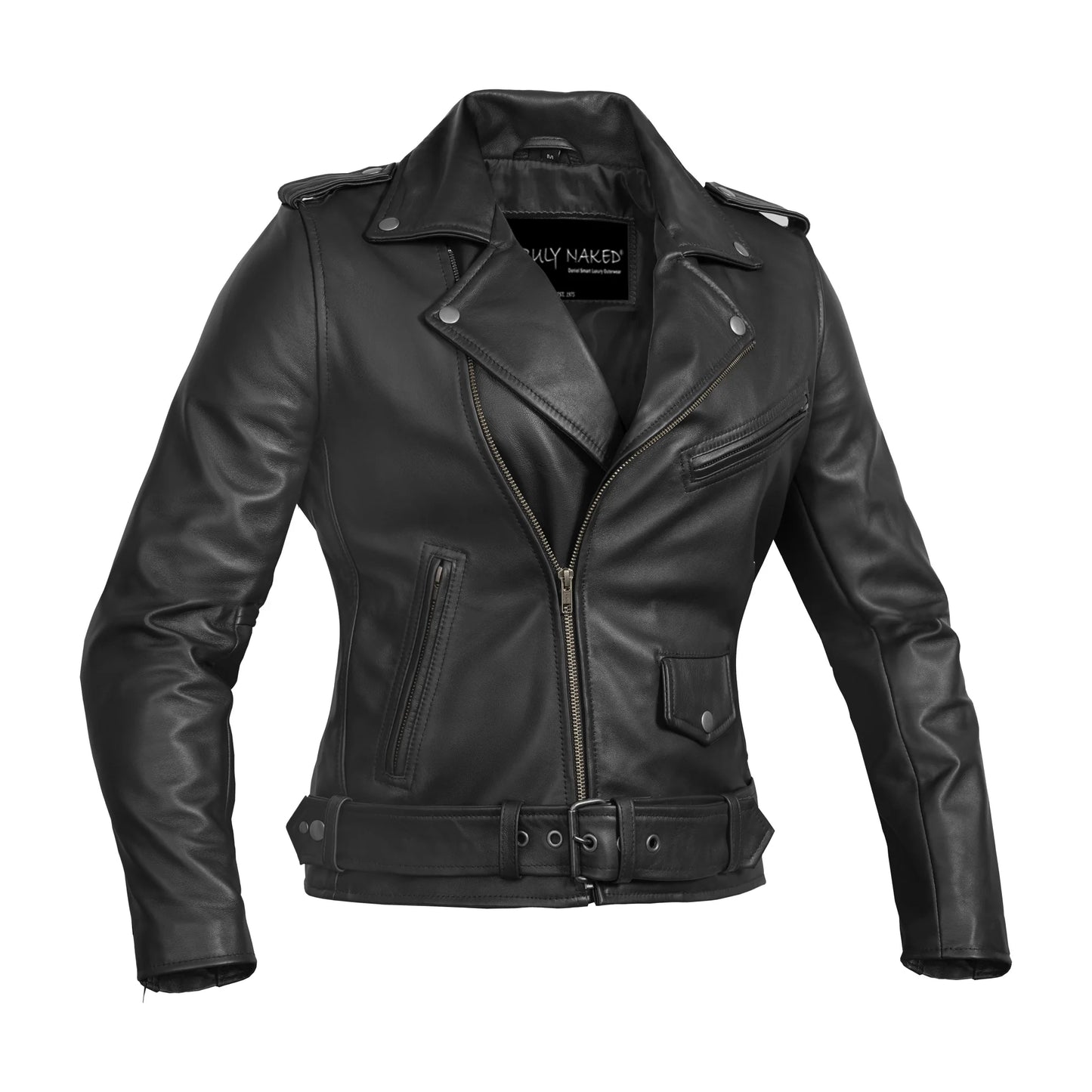 Night Shine Women's Black Fashion Leather Jacket