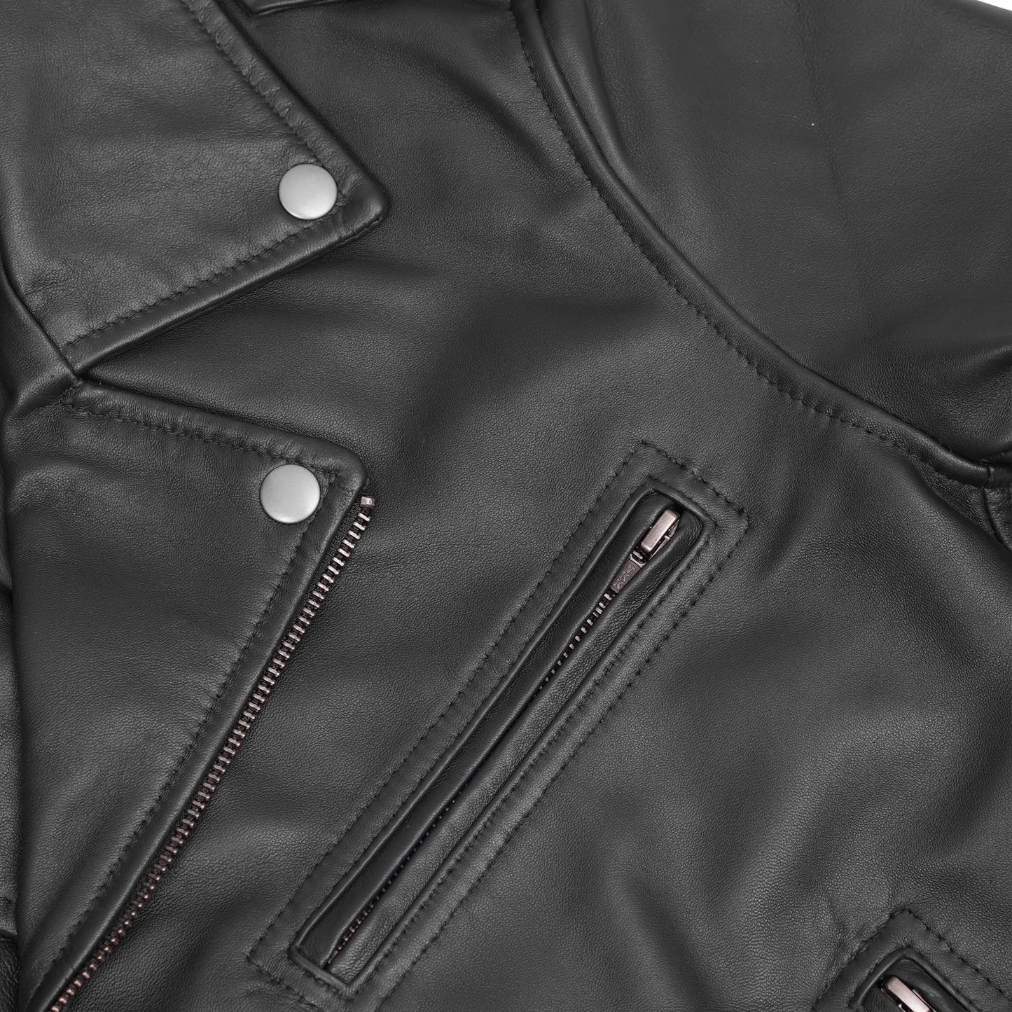 Night Shine Women's Black Fashion Leather Jacket