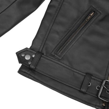 Night Shine Women's Black Fashion Leather Jacket