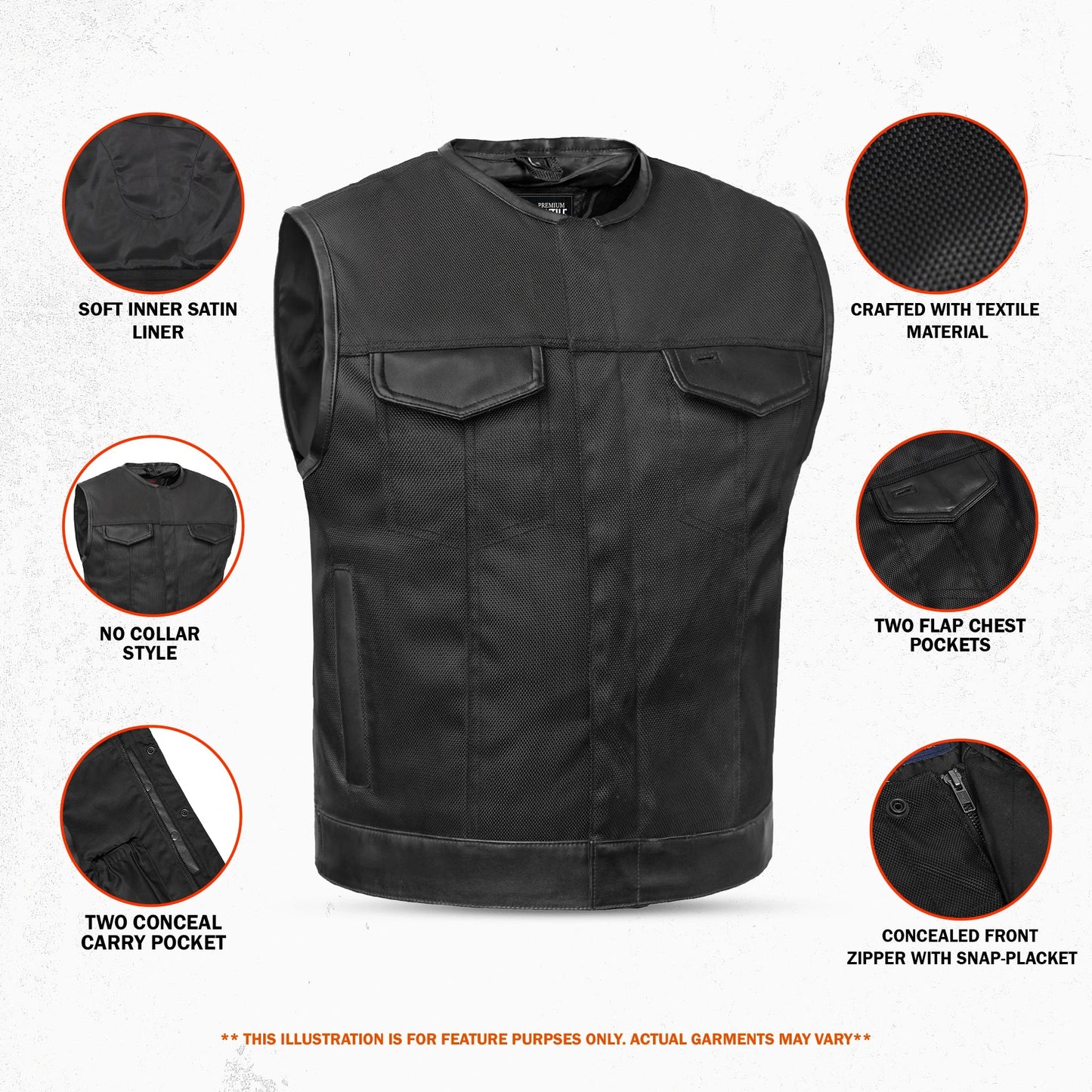 Night Turn - Men’s Motorcycle Textile Vest