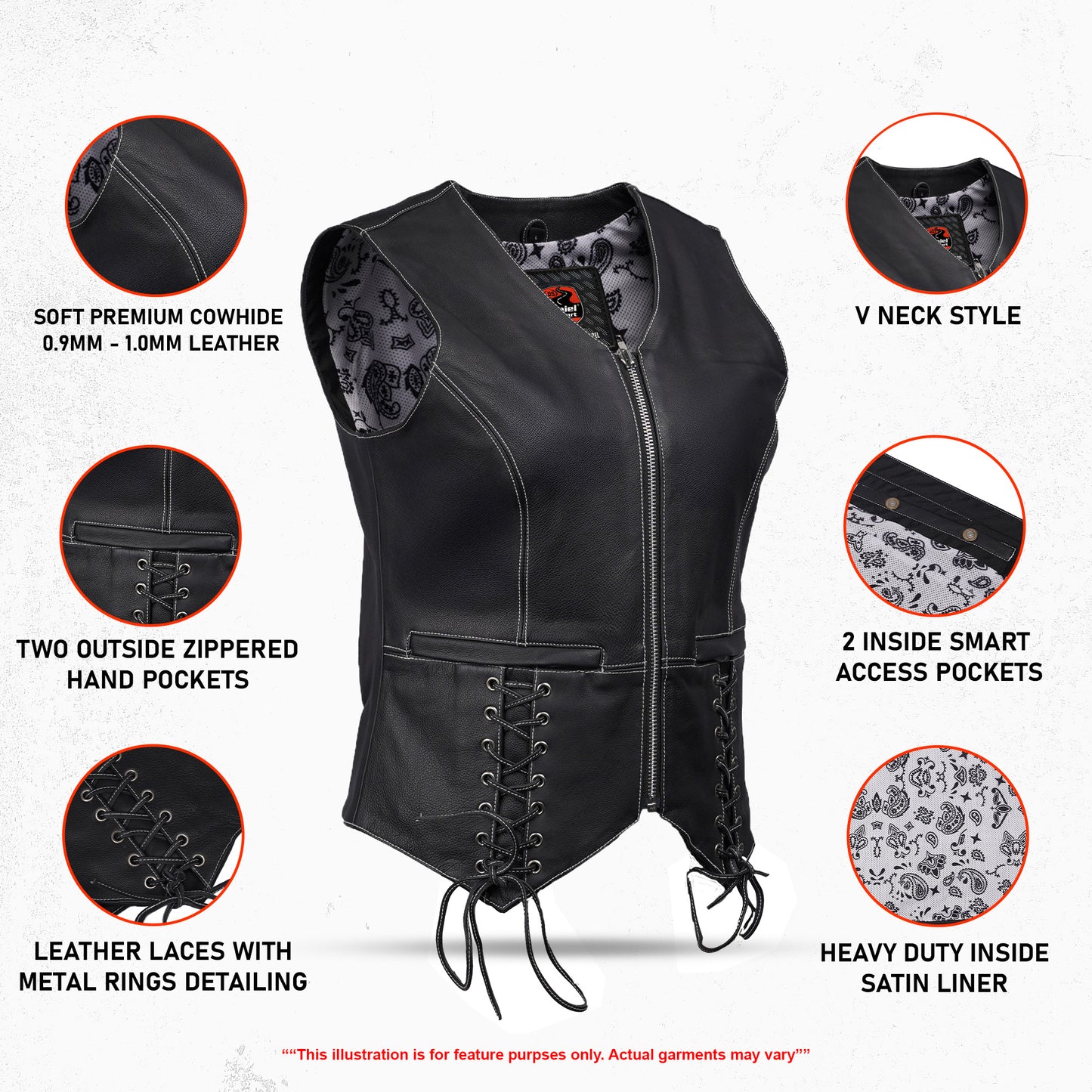 Night Edge Black Ladies Vest