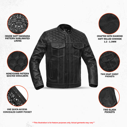 Nocturne - Men’s Motorcycle Leather Jacket