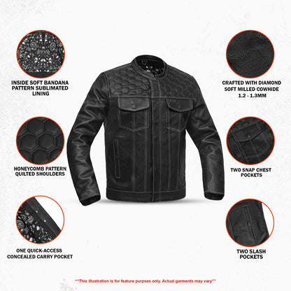 Nocturne - Men’s Motorcycle Leather Jacket