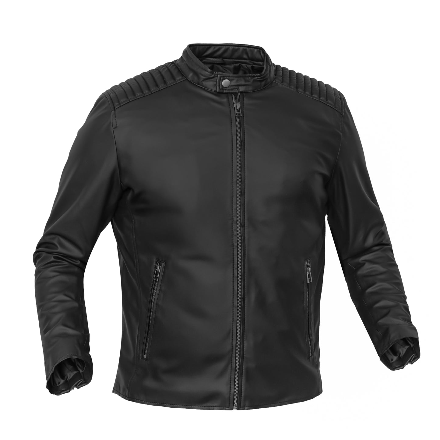 Nyrox – Men’s Faux Leather Motorcycle Jacket
