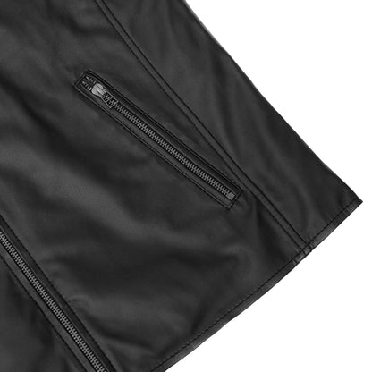 Nyrox – Men’s Faux Leather Motorcycle Jacket