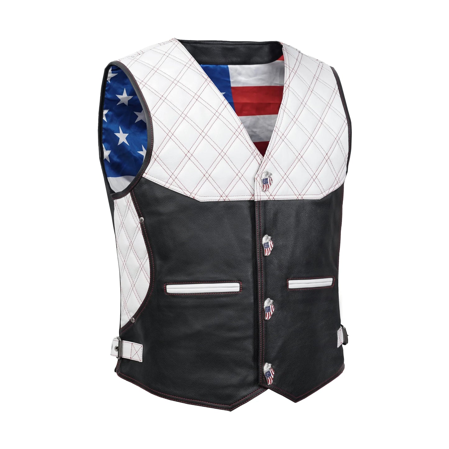Patriot's Path - Men’s Motorcycle Leather Vest