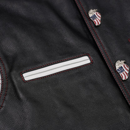 Patriot's Path - Men’s Motorcycle Leather Vest
