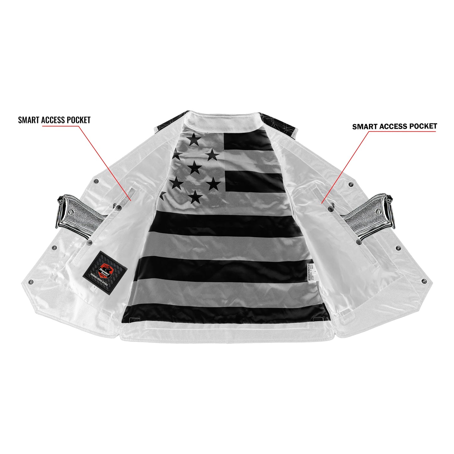 Patriot's Path - Men’s Motorcycle Leather Vest