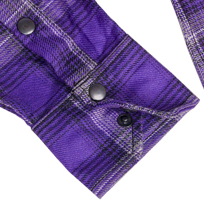 Purple Haze Men’s Purple and Gray Flannel Shirt