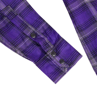 Purple Haze Men’s Purple and Gray Flannel Shirt