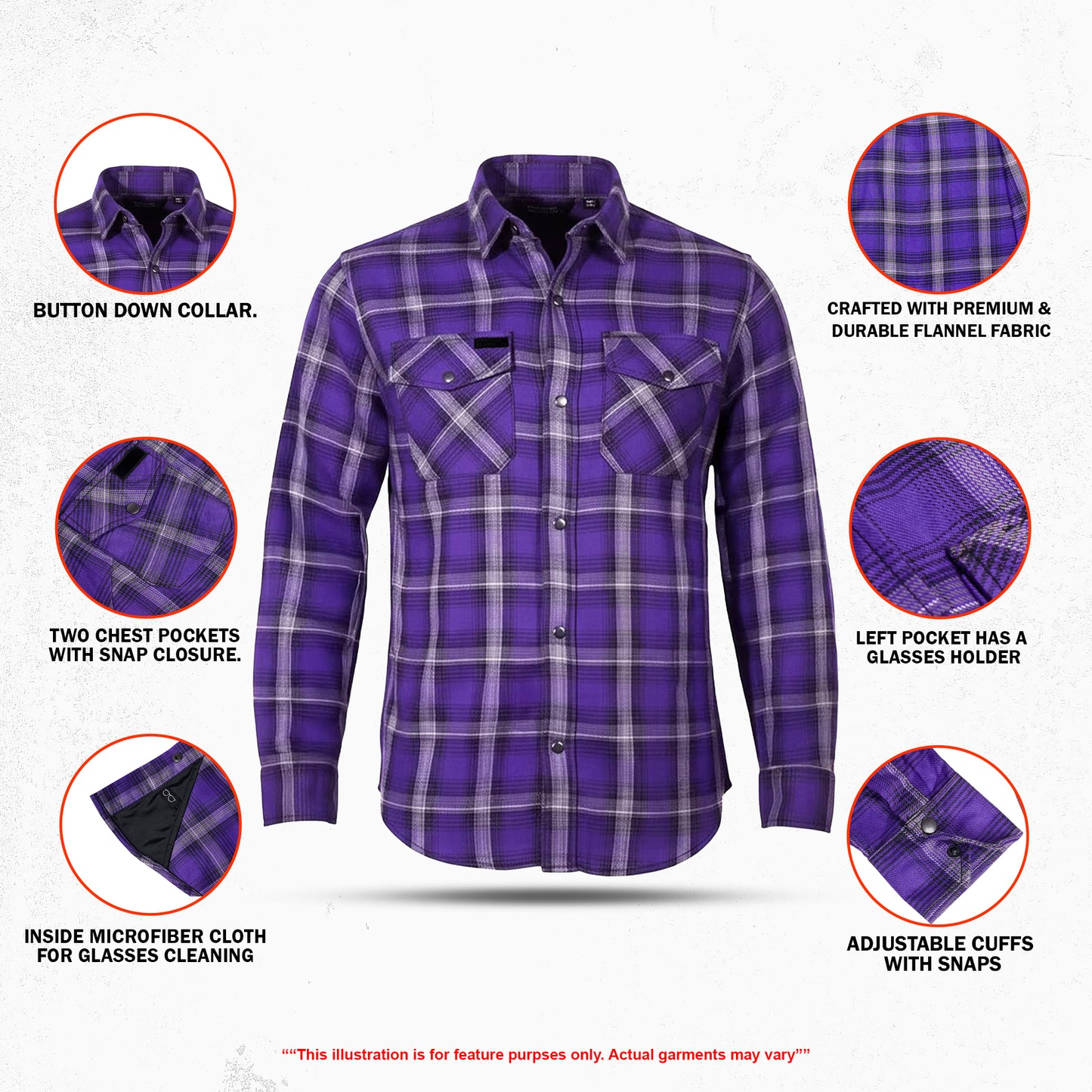 Purple Haze Men’s Purple and Gray Flannel Shirt