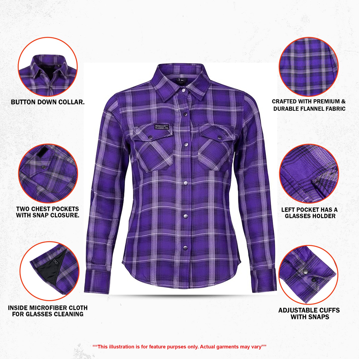 Purple Reign Women’s Purple and Gray Flannel Shirt
