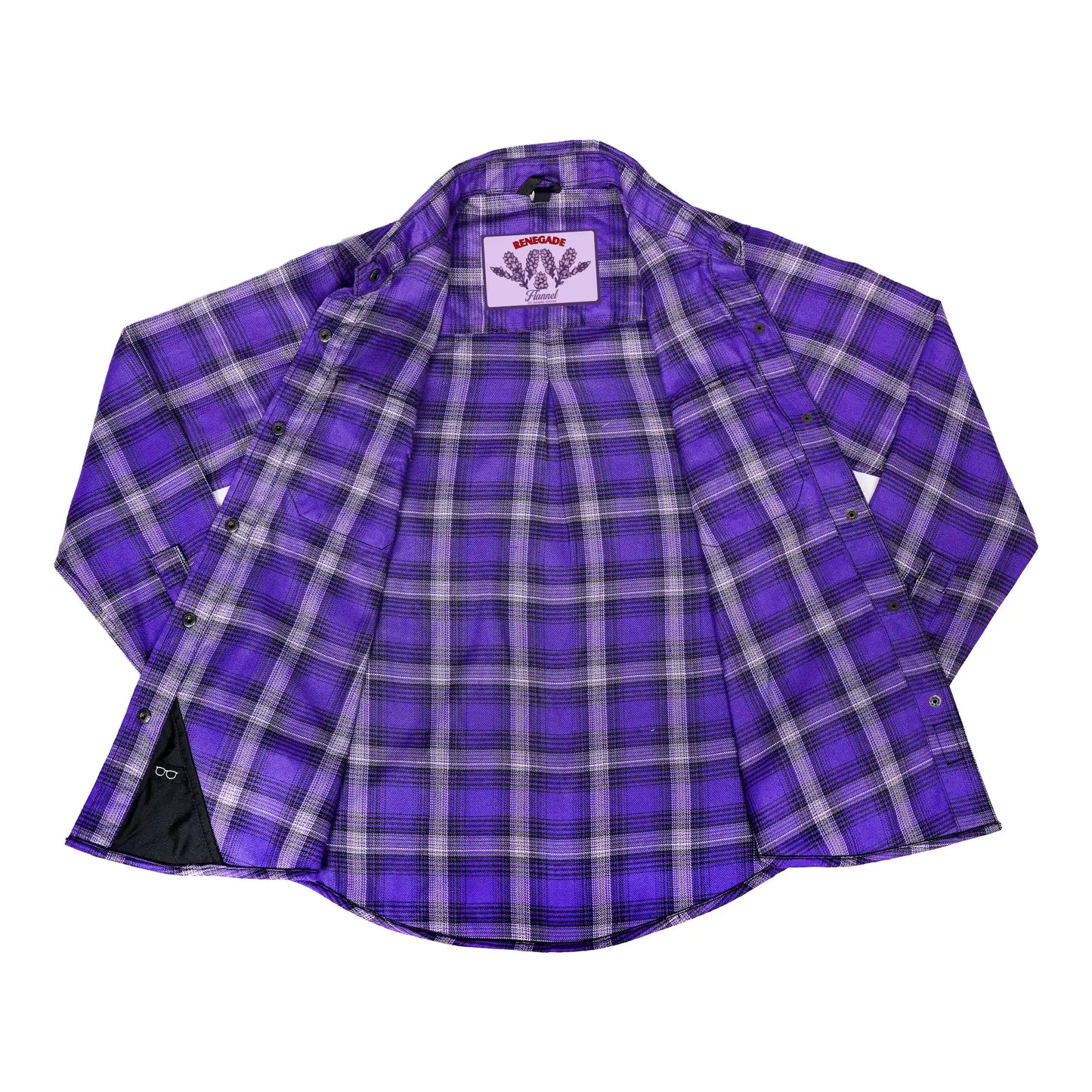 Purple Reign Women’s Purple and Gray Flannel Shirt