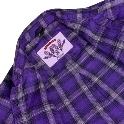 Purple Reign Women’s Purple and Gray Flannel Shirt