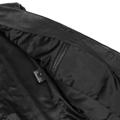 Retro Trim Men's Sheep Skin Leather Blazer