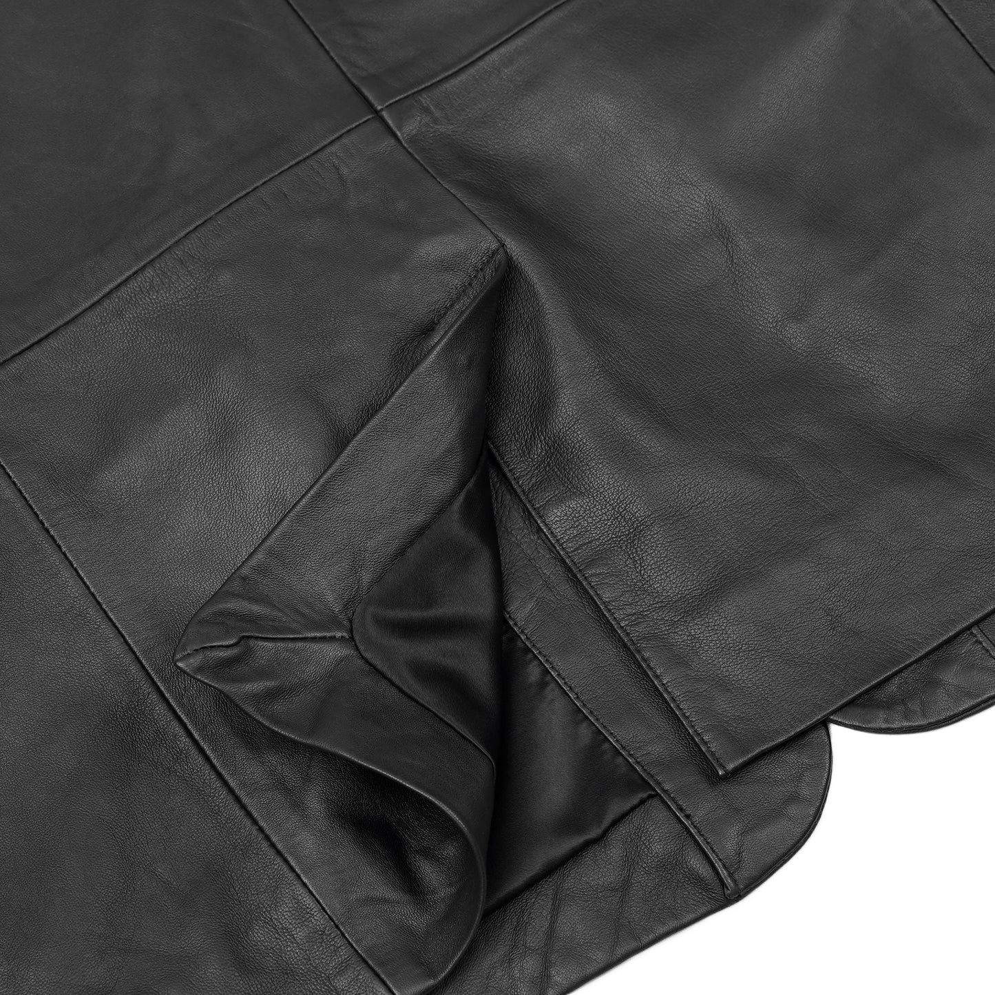 Retro Trim Men's Sheep Skin Leather Blazer