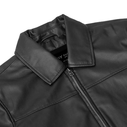 Ravven – Men’s Faux Leather Motorcycle Jacket