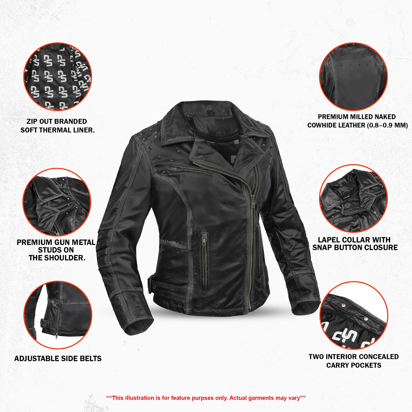 Rebelita – Women’s Leather Motorcycle Jacket