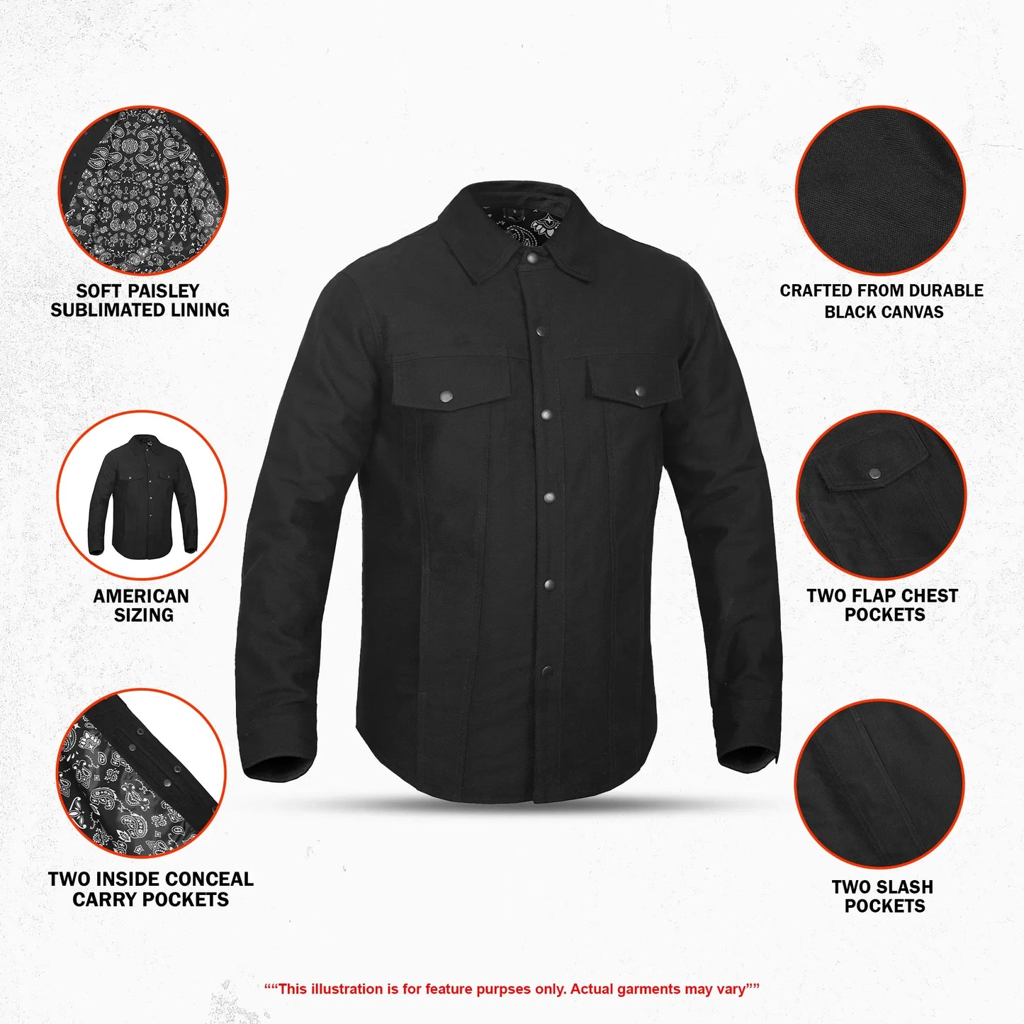 Ridgeway - Men’s Canvas Motorcycle Shirt