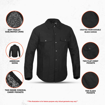 Ridgeway - Men’s Canvas Motorcycle Shirt