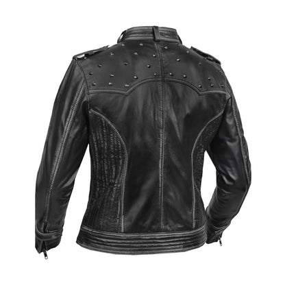 Riot Rose Women’s Leather Motorcycle Jacket