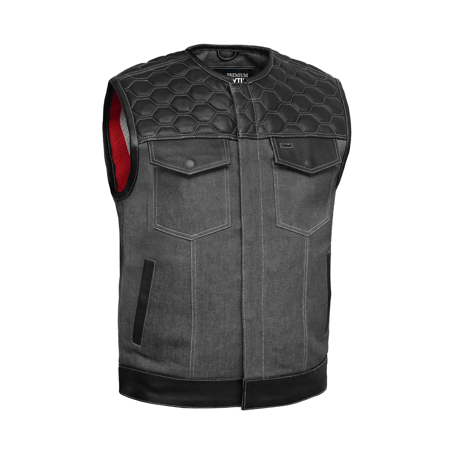 Road House - Men’s Denim Motorcycle Vest